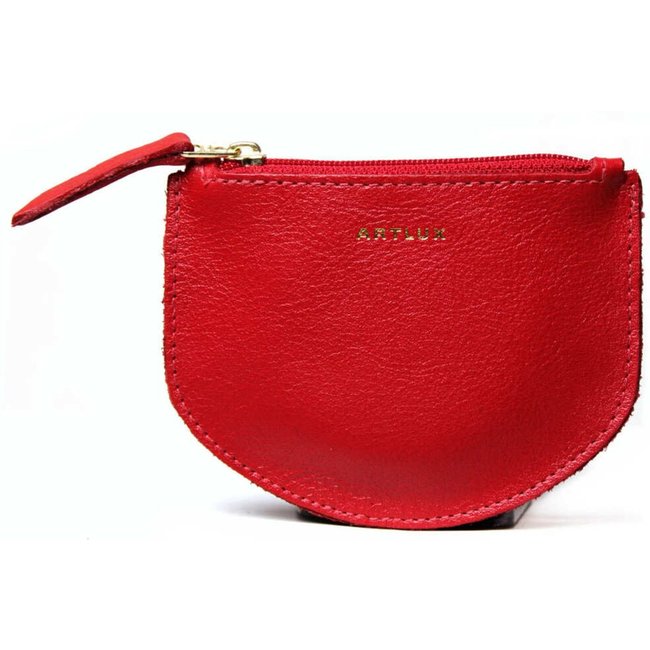 Porta Moedas em Couro Artlux Vermelho 3065