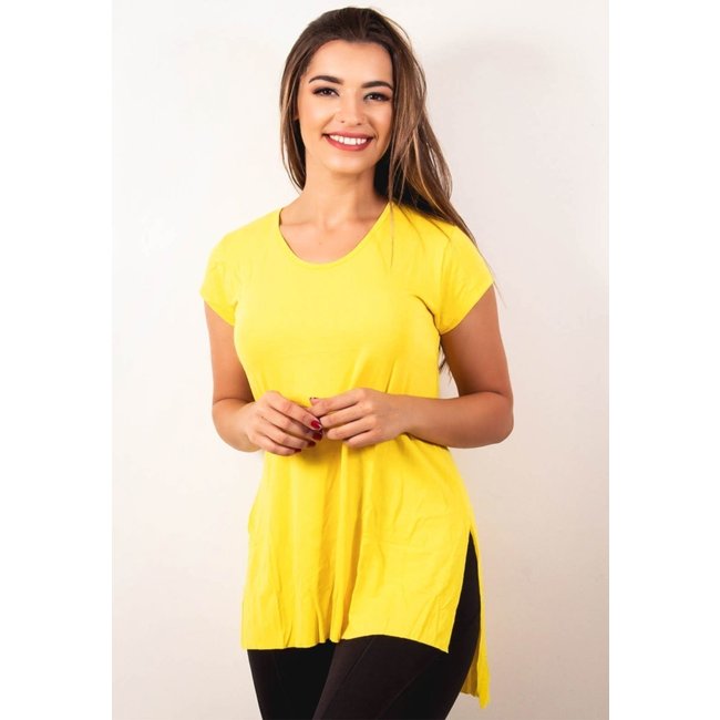 Blusa Serra e Mar Modas Fitness Longa Tapa Bumbum Ju Amarelo