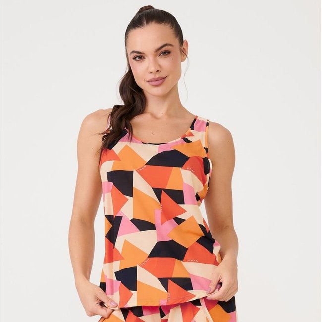 Regata Decote Costas Estampa Senses Poliamida Soft Donna Carioca
