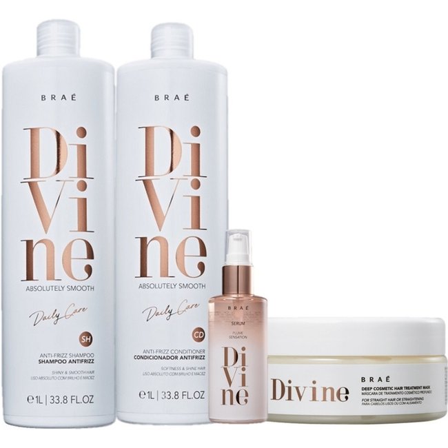 Kit BRAE Divine Hidratacao Capilar Completa (4 Produtos)