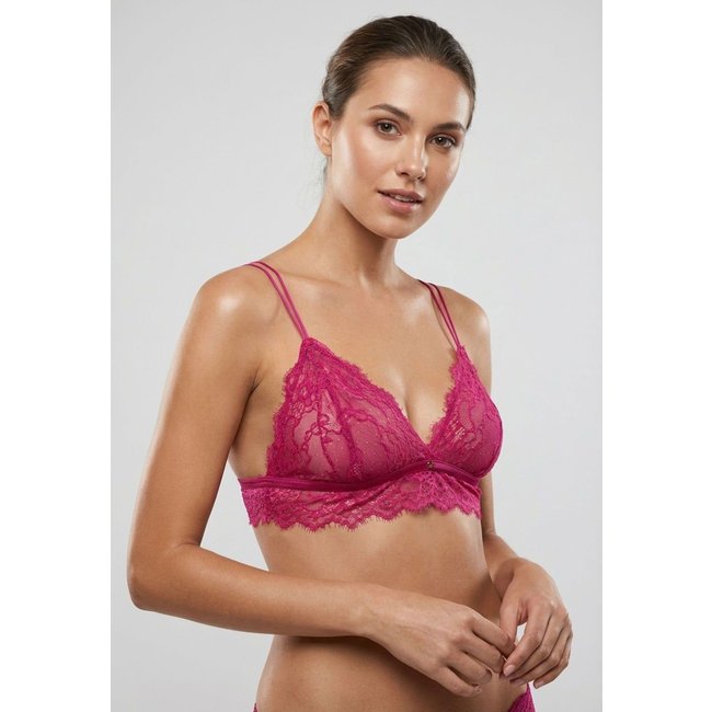 Sutiã Feminino Hope Triângulo Sem Bojo Renda Rosa
