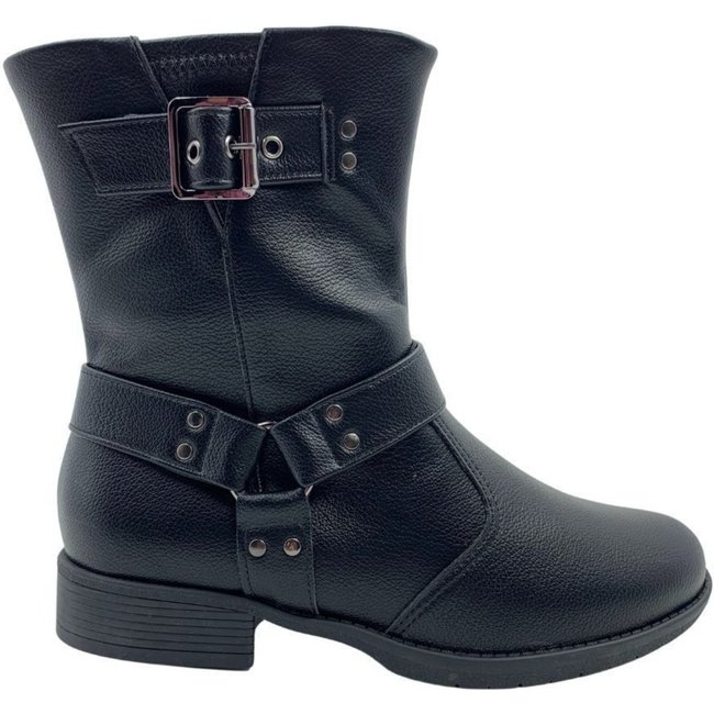 Bota Piccadilly Cano Médio Montaria Preta 653013 - Preto - piccadilly
