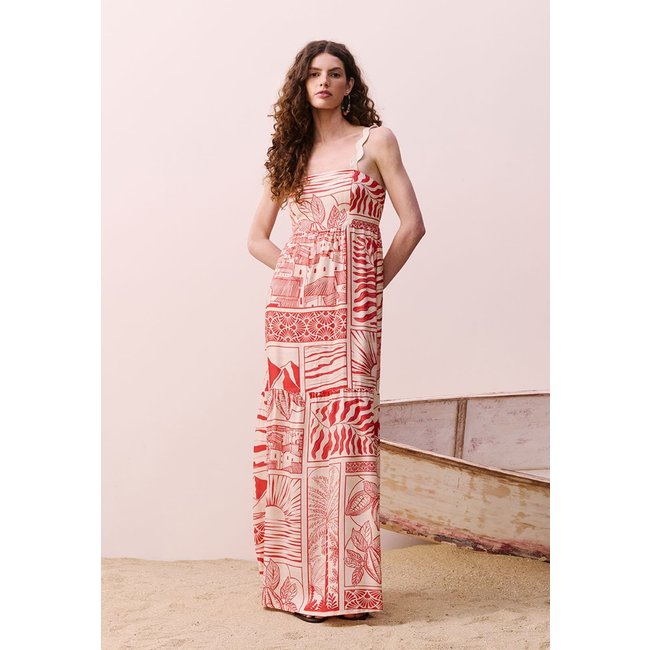 Vestido Longo Sianinha Estampado Santarém