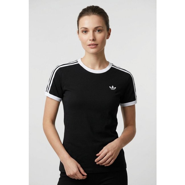 Camiseta Feminina Adidas Originals 3S Slim Preta