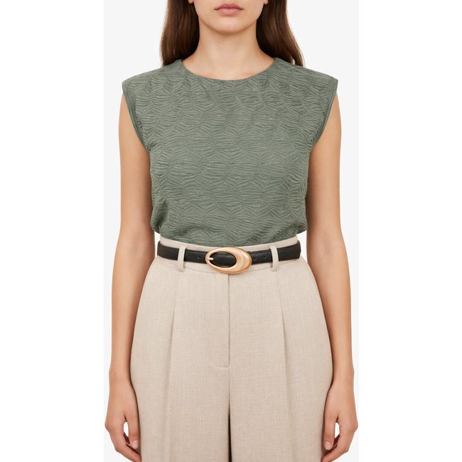 Cinto Fivela Orgânica D Bell Outelet Fashion Preto