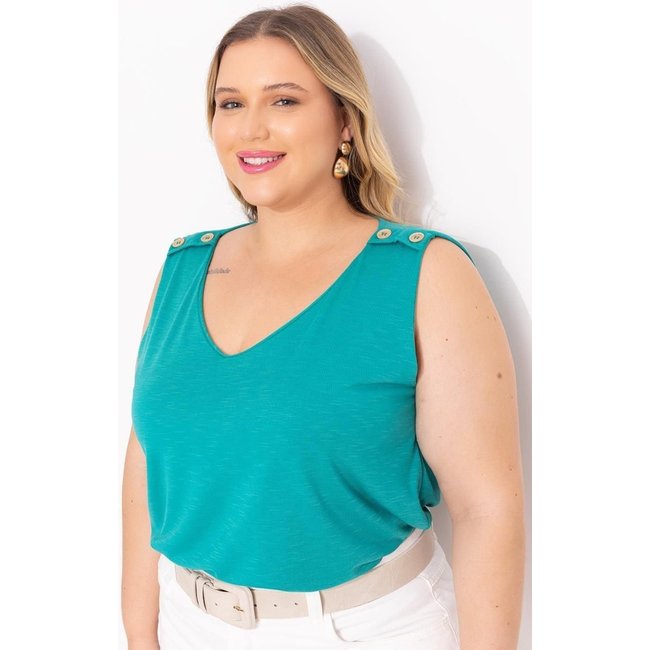 Blusa Em Malha Flamê Verde Marguerite