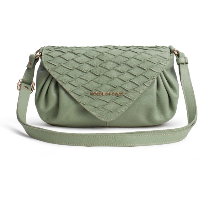 BOLSA FEMININA EM COURO TRANSVERSAL KIWI “FILOMENA COLPA”