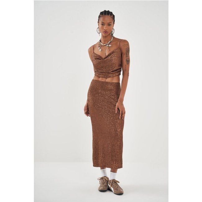 Saia Bright Paetê Feminina Inblanche
