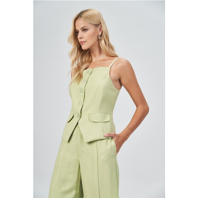 Blusa Botões Com Fenda Frontal Feminina Acostamento