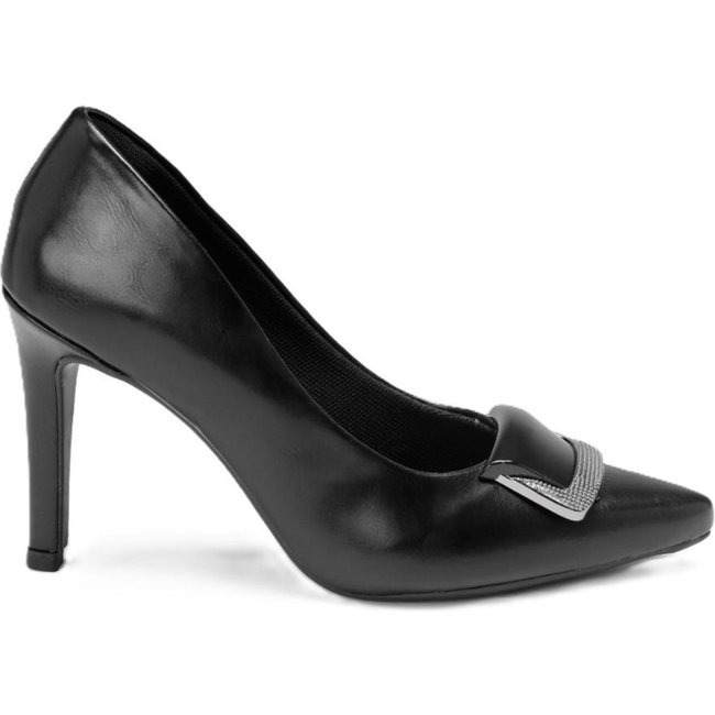 Scarpin Feminino Salto Bico Fino Clássico Preto 34 Preto