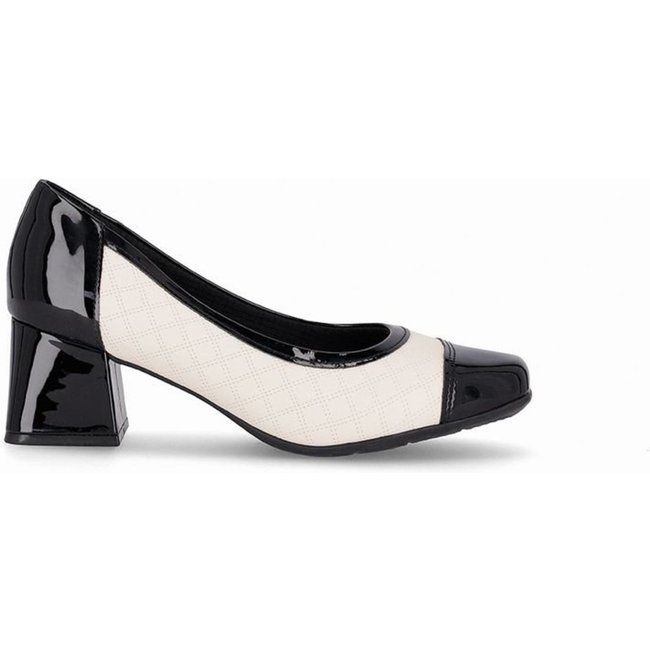 PICCADILLY MAXI - Sapato Estela Salto Médio Off White