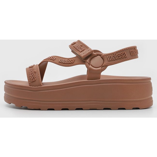 Sandália Feminina Melissa Plataforma Baixa Caramelo
