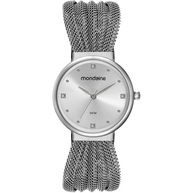 Relógio Feminino Mondaine Prata Minimalista Mondaine