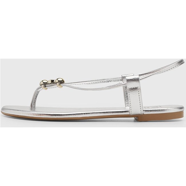 Rasteira Feminina Moleca Metalizada Prata