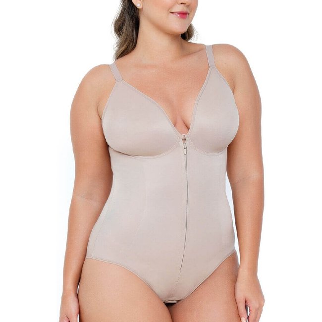 Body Modelador Dilady 306501 Fecho Em Zíper CHOCOLATE