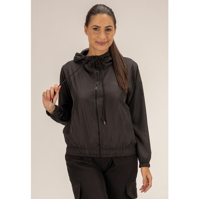 Jaqueta Corta Vento Classic Preta Feminina Dulk