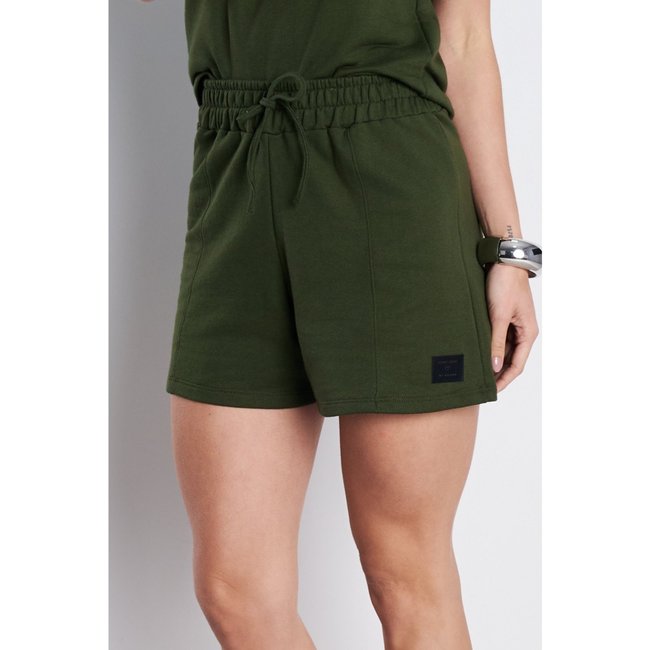 Short Feminino MeuJeans Sandy Moletinho Verde Militar