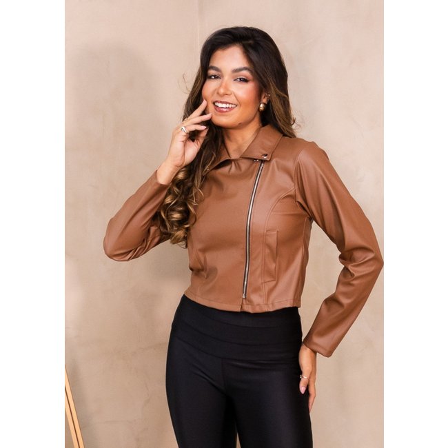 Jaqueta P.U. Marrom Mocha Mousse