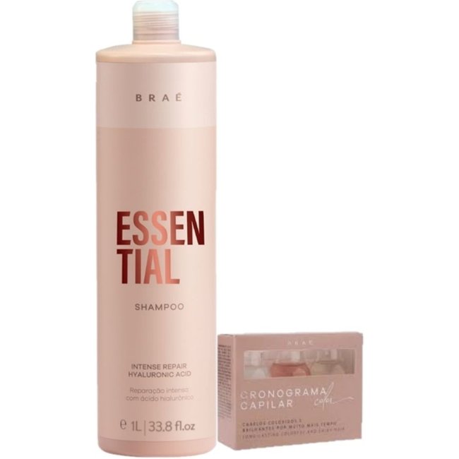 Kit Braé Essential Shampoo Cronograma Color Grande (2 produtos)