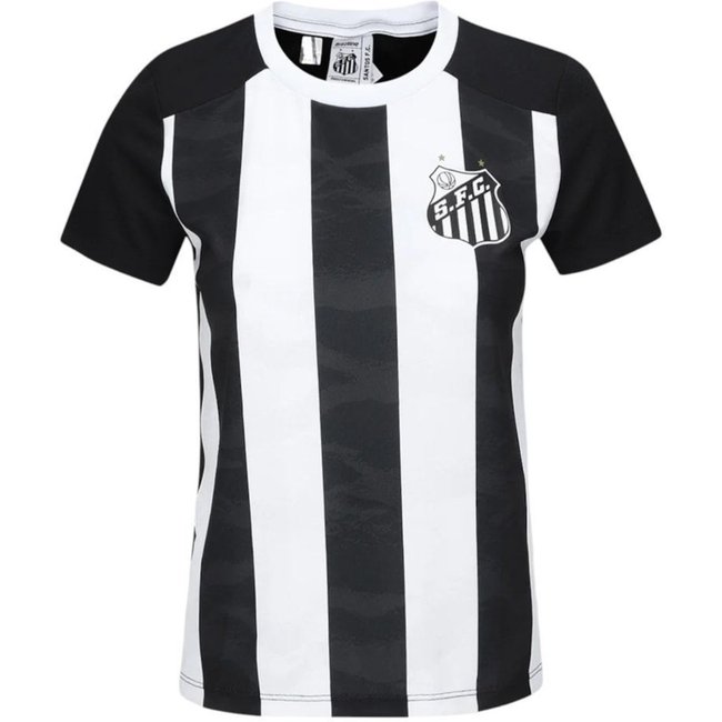 Camisa Braziline Santos Matriz Feminina - Preto - braziline
