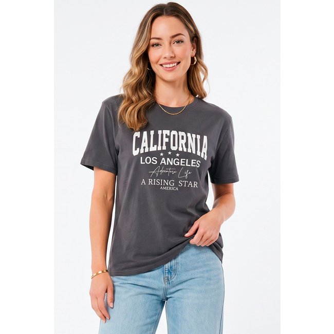 Camiseta Cianitas Chumbo Estampa California Adventure