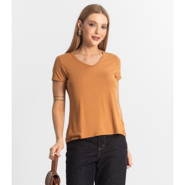Blusa Feminina Básica Select Marrom