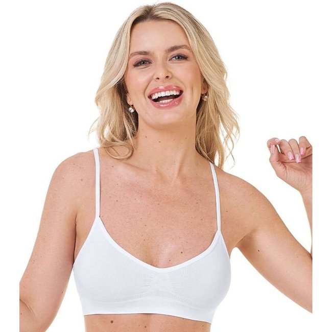 Sutiã Top Comfort Sem Costura Zee Rucci Branco