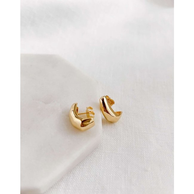 Ear Hook Diamond Banho Ouro