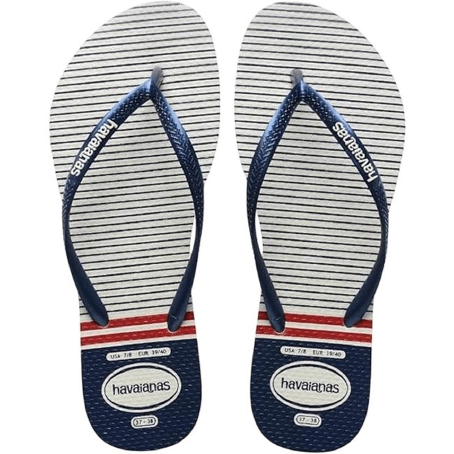 Chinelo Feminino Havaianas Slim Nautical Branco