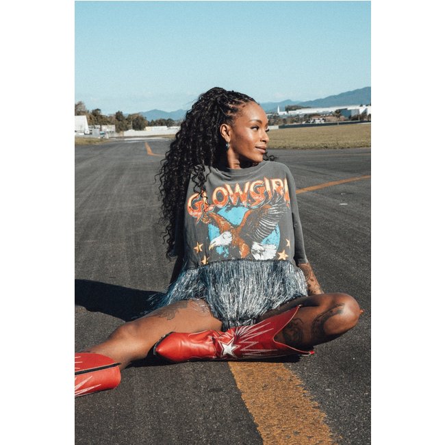 Cropped Chumbo Com Franjas Glowgirl marinaegabriella