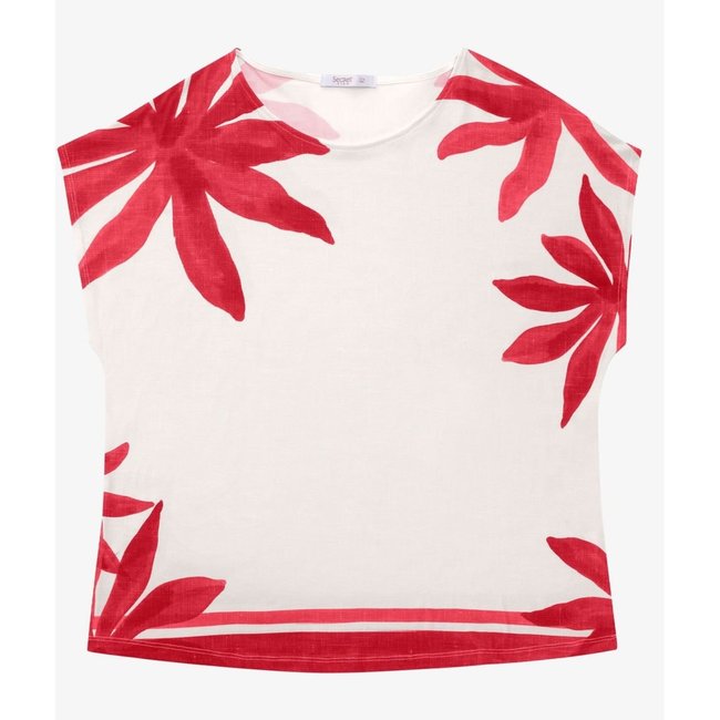 Blusa Manga Curta Feminina Plus Size Secret Glam Vermelho
