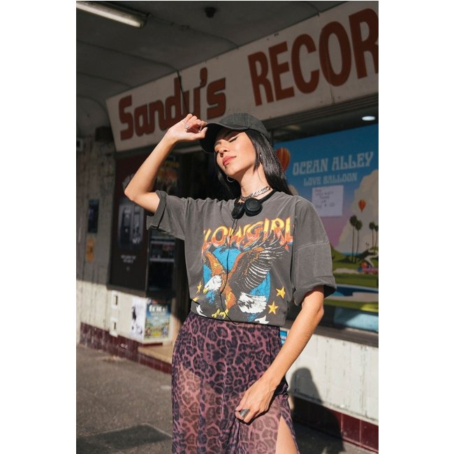CAMISETA T-SHIRT OVERSIZED CHUMBO GLOWGIRL - Cinza - marinaegabriella