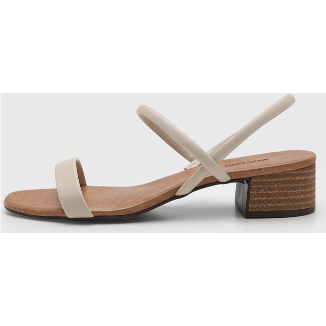 Sandália Feminina Anacapri Salto Bloco Off-White