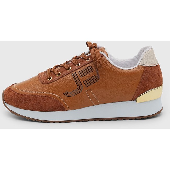 Tênis Feminino Jorge Bischoff Detalhe Dourado Caramelo