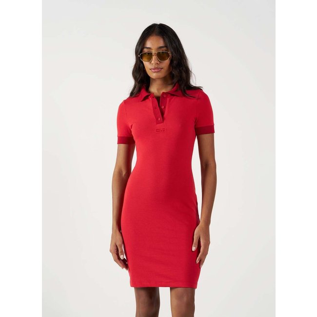 Vestido Polo Slim Curto Colcci CLC Vermelho Temper