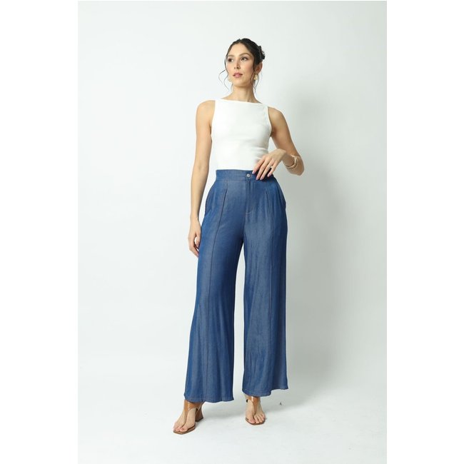 Calça Alfaiataria Azul M Gazzy