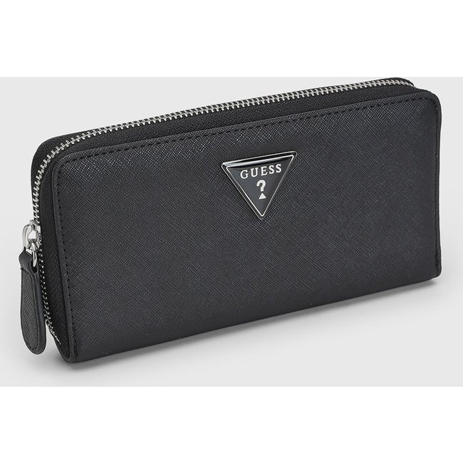 Carteira Feminina Guess Logo Triangular Preta