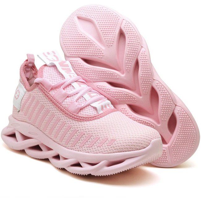 Tênis Easy Style Feminino Evoltenn Solado Trançado Moderno Rosa