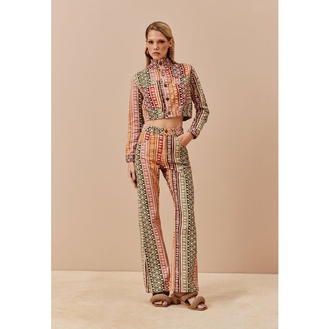 Calça Flare Estampada Huaso