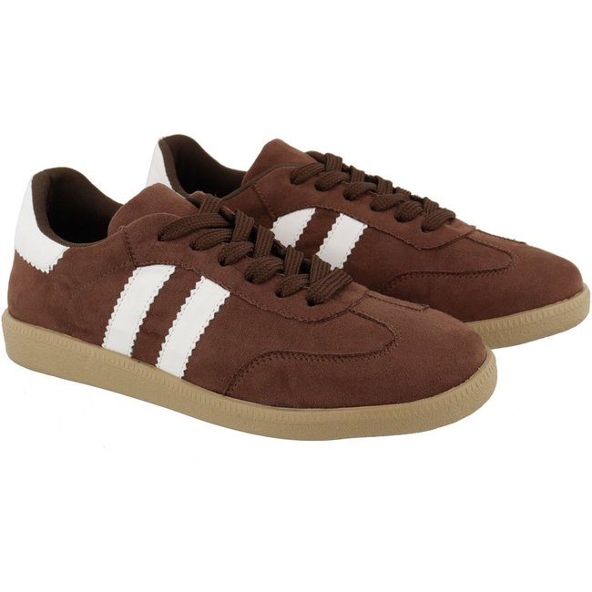 Tênis Feminino Casual Retro Estiloso e Confortável Lançamento Marrom