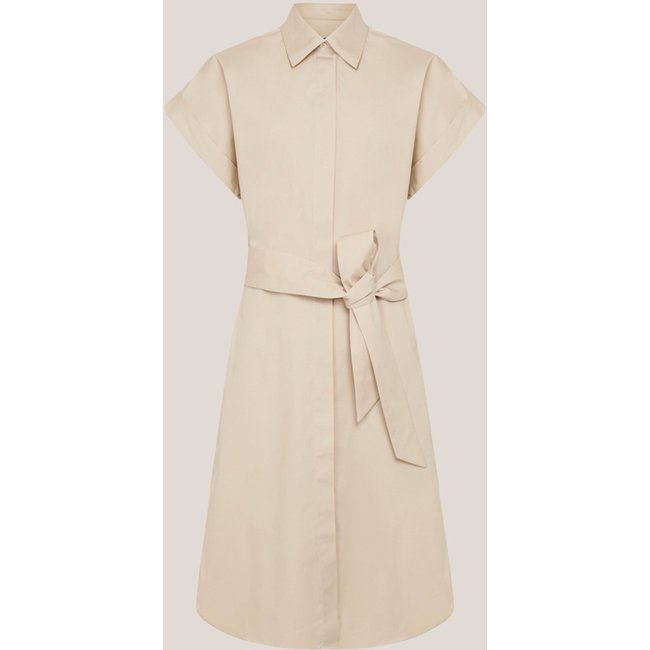 Vestido Chemise Dudalina Curto Liso Ve26 Bege Feminino