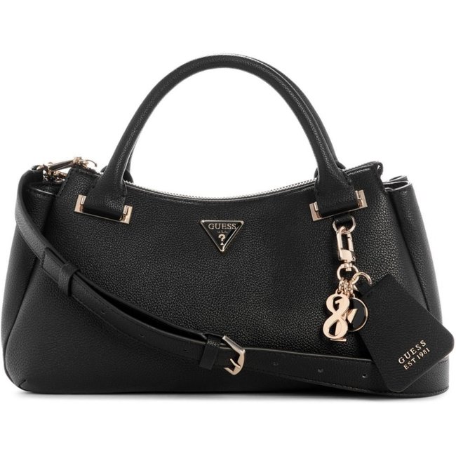 Bolsa Guess Evie Triple Comp Satchel Preto