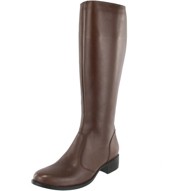 Bota Basica Montaria Couro Cano longo Liza Lançamento Agnes Veronez Chocolate