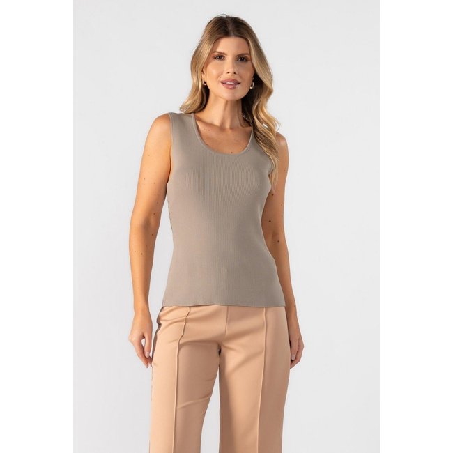 Blusa regata modal canelada Cinza