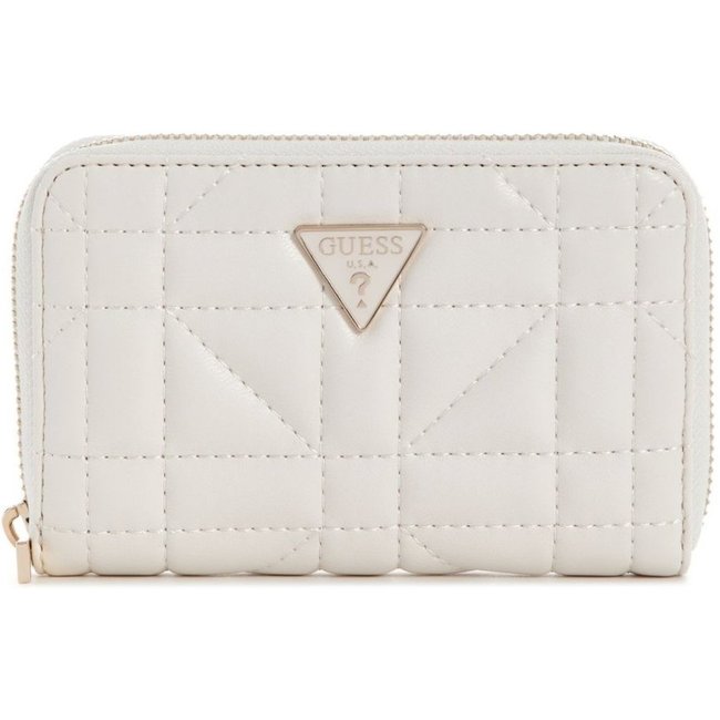 Carteira Guess Edita Média com Zíper Off White