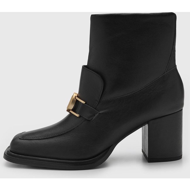 Bota Cano Baixo Feminina Lança Perfume Salto Quadrado Preta