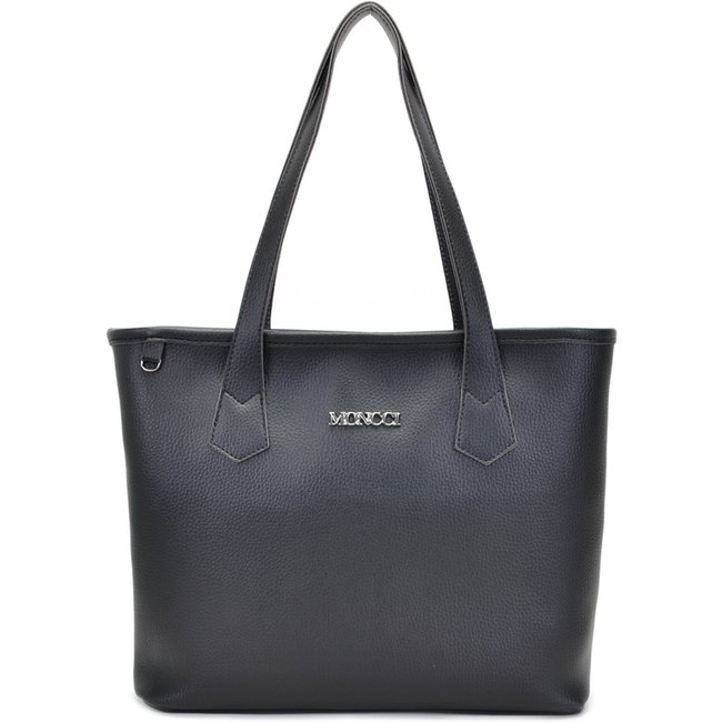 Bolsa feminina Moncci Saco Fechamento De Zíper Preta