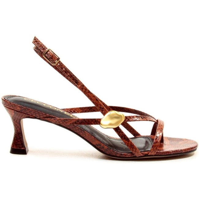 Sandália animal print Cecconello 2920001 Marrom