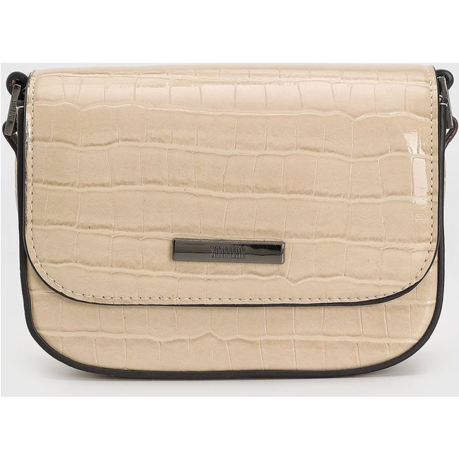 Bolsa Feminina Santa Lolla Texturizada Croco Bege