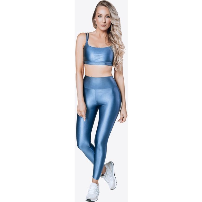 Calça Legging Atlea Classic Radiant - Azul bandeira